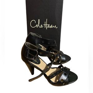 Cole Haan Black Strappy Heels